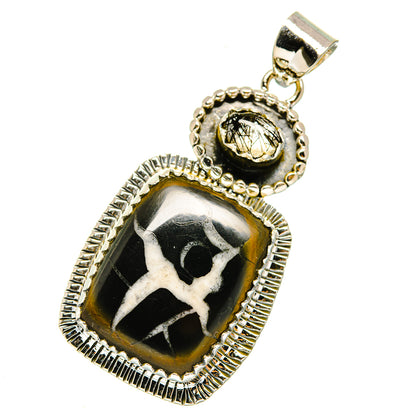 Septarian Geode Pendants handcrafted by Ana Silver Co - PD12259
