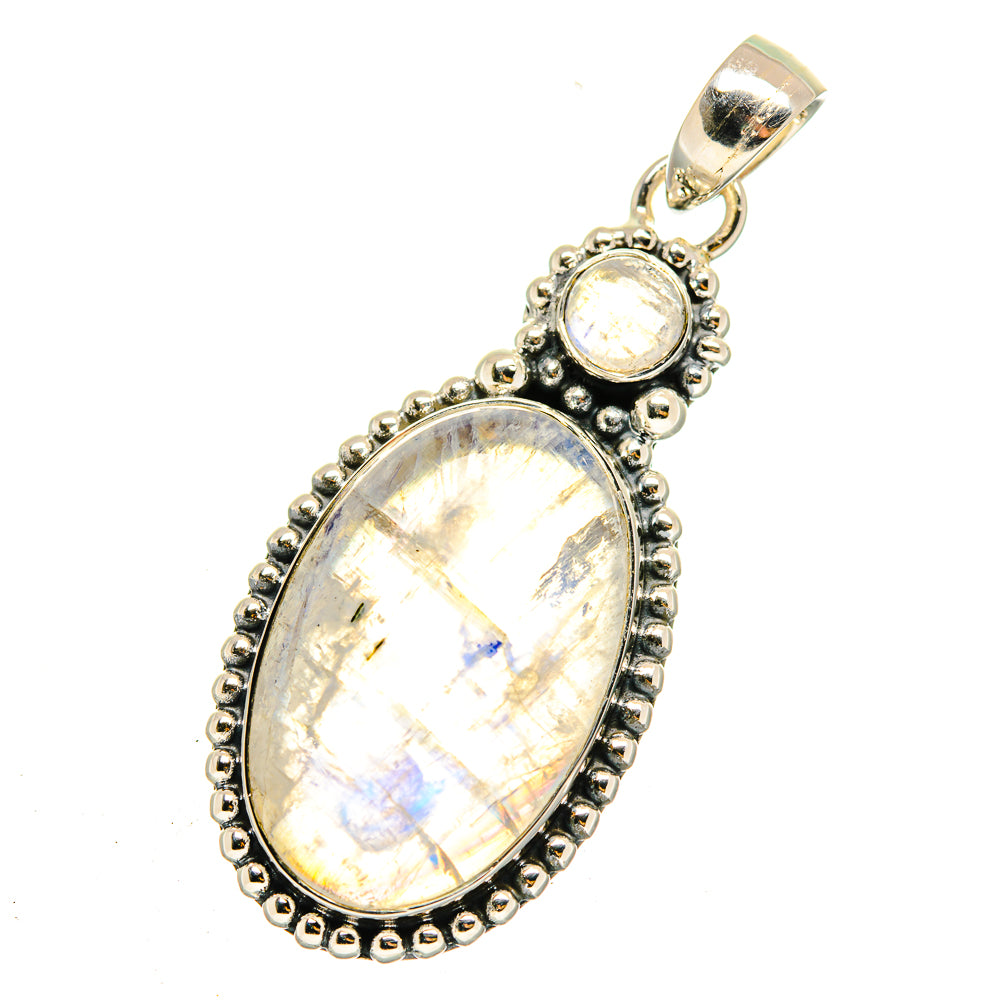 Rainbow Moonstone Pendants handcrafted by Ana Silver Co - PD12265