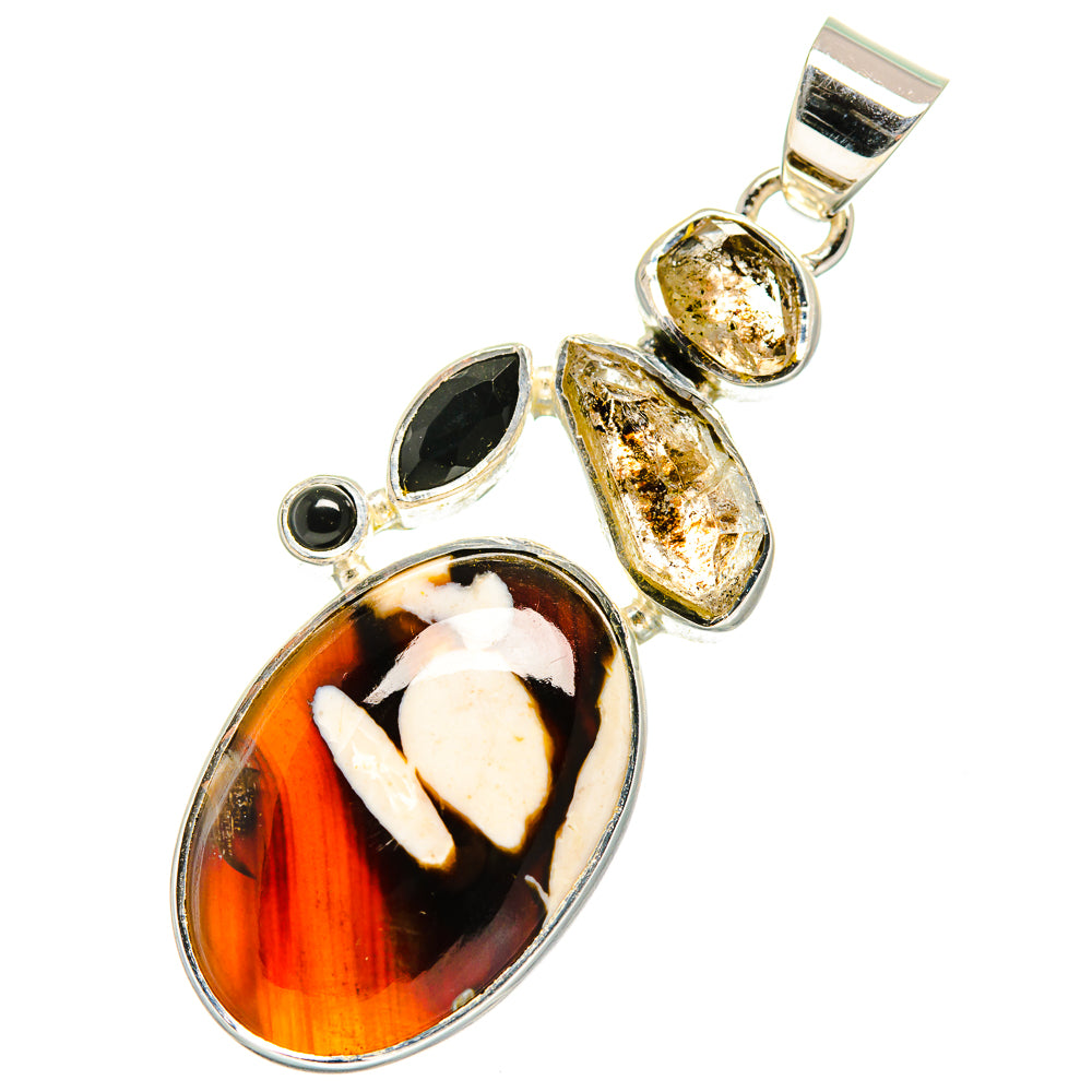 Peanut Wood Jasper Pendants handcrafted by Ana Silver Co - PD12276