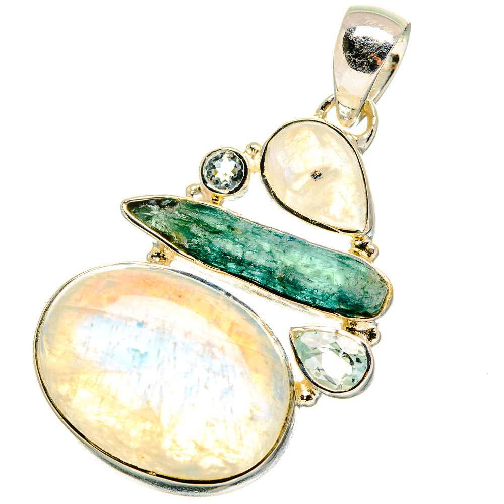 Rainbow Moonstone Pendants handcrafted by Ana Silver Co - PD12289