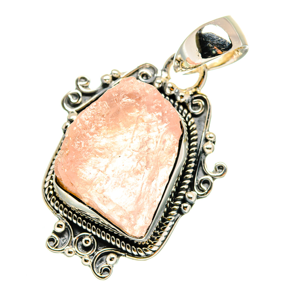 Rose Quartz Pendants handcrafted by Ana Silver Co - PD12318
