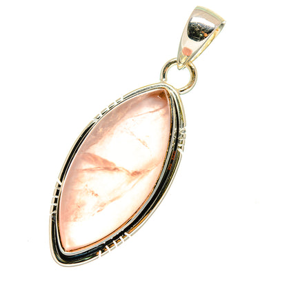 Rose Quartz Pendants handcrafted by Ana Silver Co - PD12319