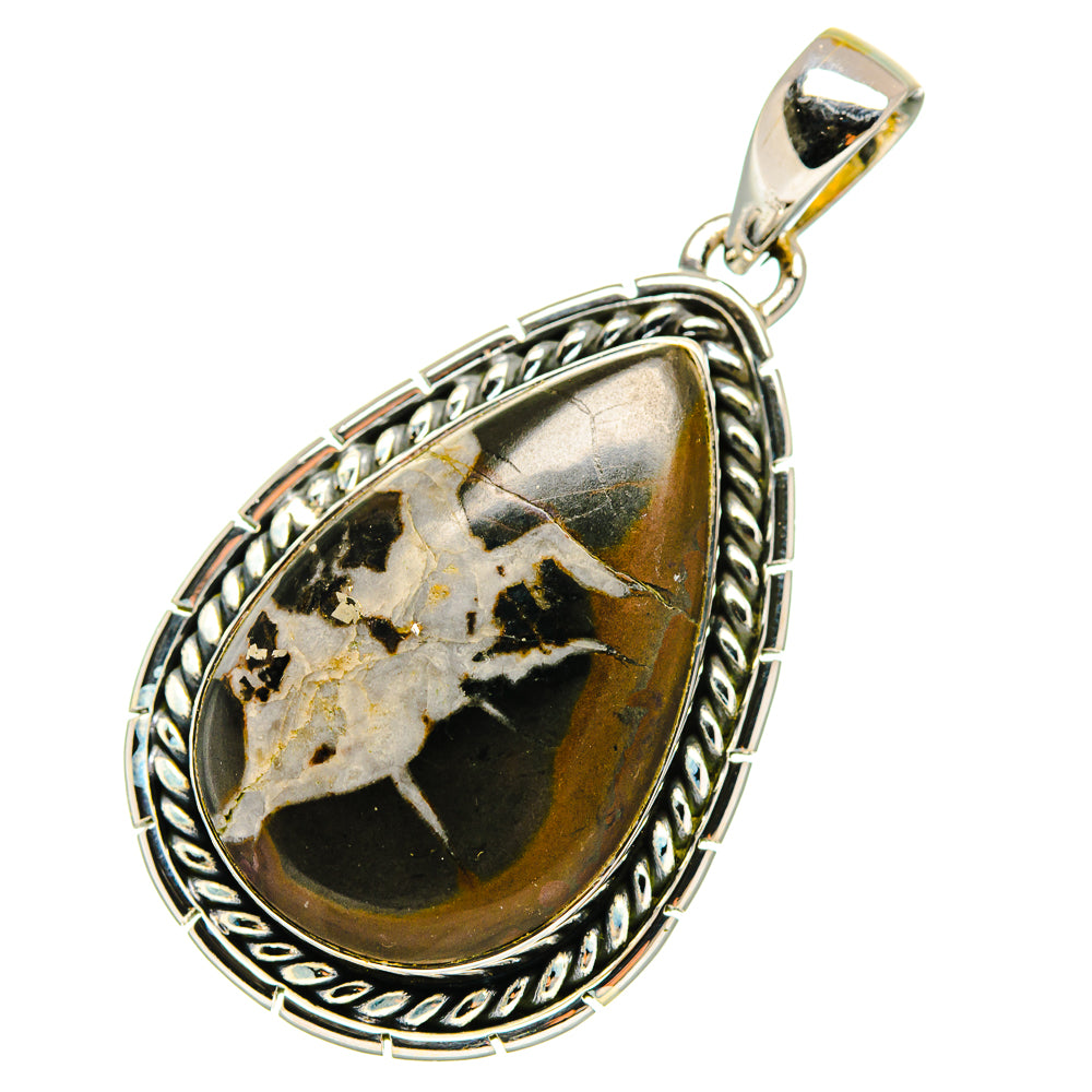 Septarian Geode Pendants handcrafted by Ana Silver Co - PD12323 - Photo 2