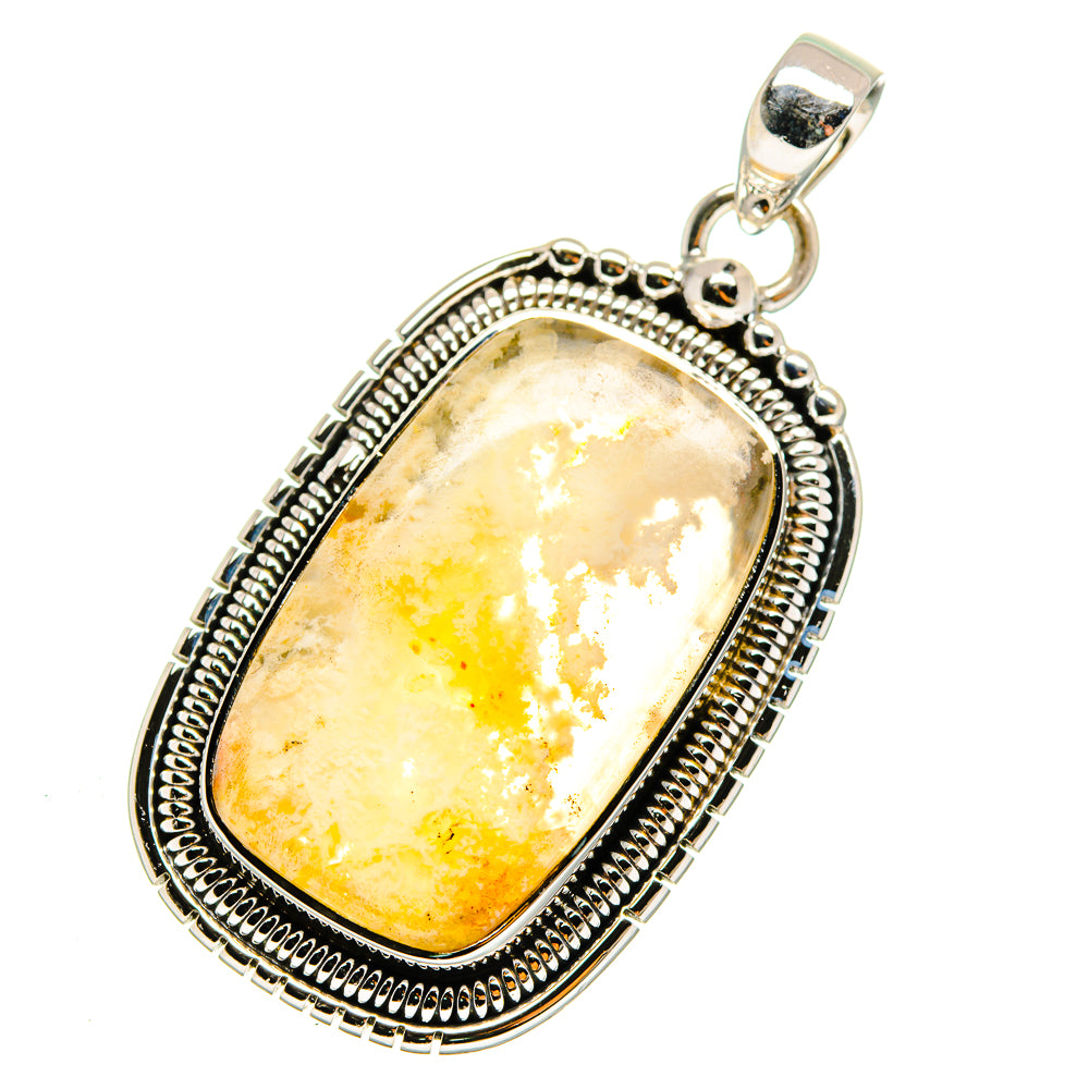 Plume Agate Pendants handcrafted by Ana Silver Co - PD12331