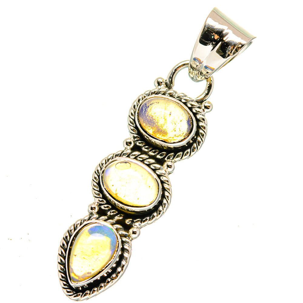 Ethiopian Opal Pendants handcrafted by Ana Silver Co - PD12346