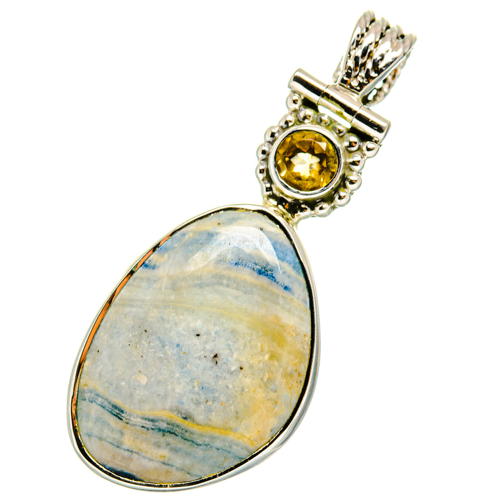 Blue Scheelite Pendants handcrafted by Ana Silver Co - PD12352