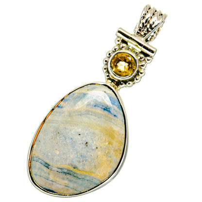Blue Scheelite Pendants handcrafted by Ana Silver Co - PD12352