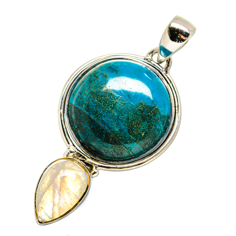 Chrysocolla Pendants handcrafted by Ana Silver Co - PD12363