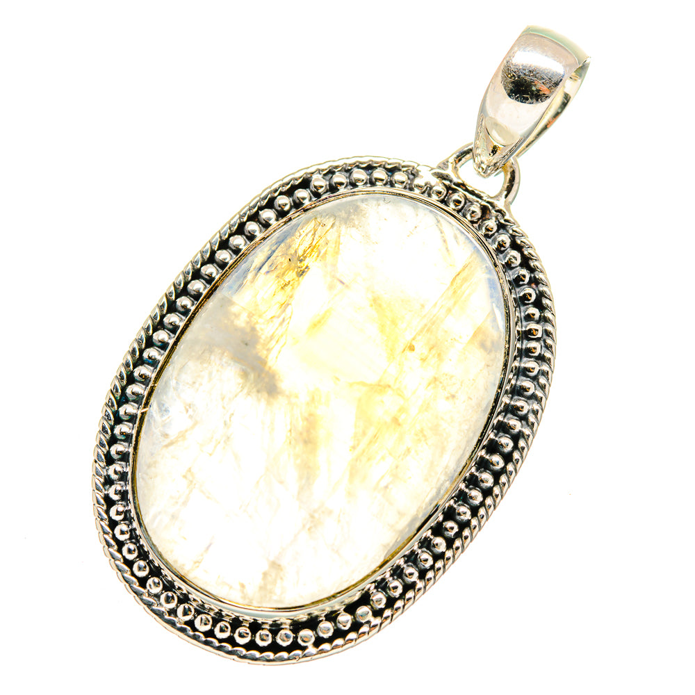 Rainbow Moonstone Pendants handcrafted by Ana Silver Co - PD12366