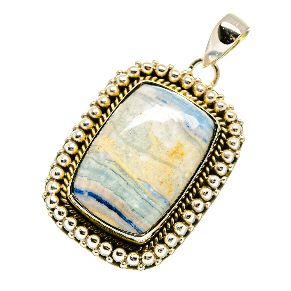 Blue Scheelite Pendants handcrafted by Ana Silver Co - PD12368