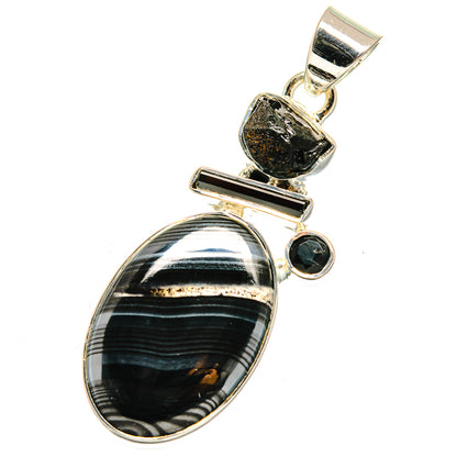 Psilomelane Pendants handcrafted by Ana Silver Co - PD12388