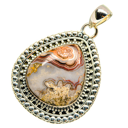 Crazy Lace Agate Pendants handcrafted by Ana Silver Co - PD12436