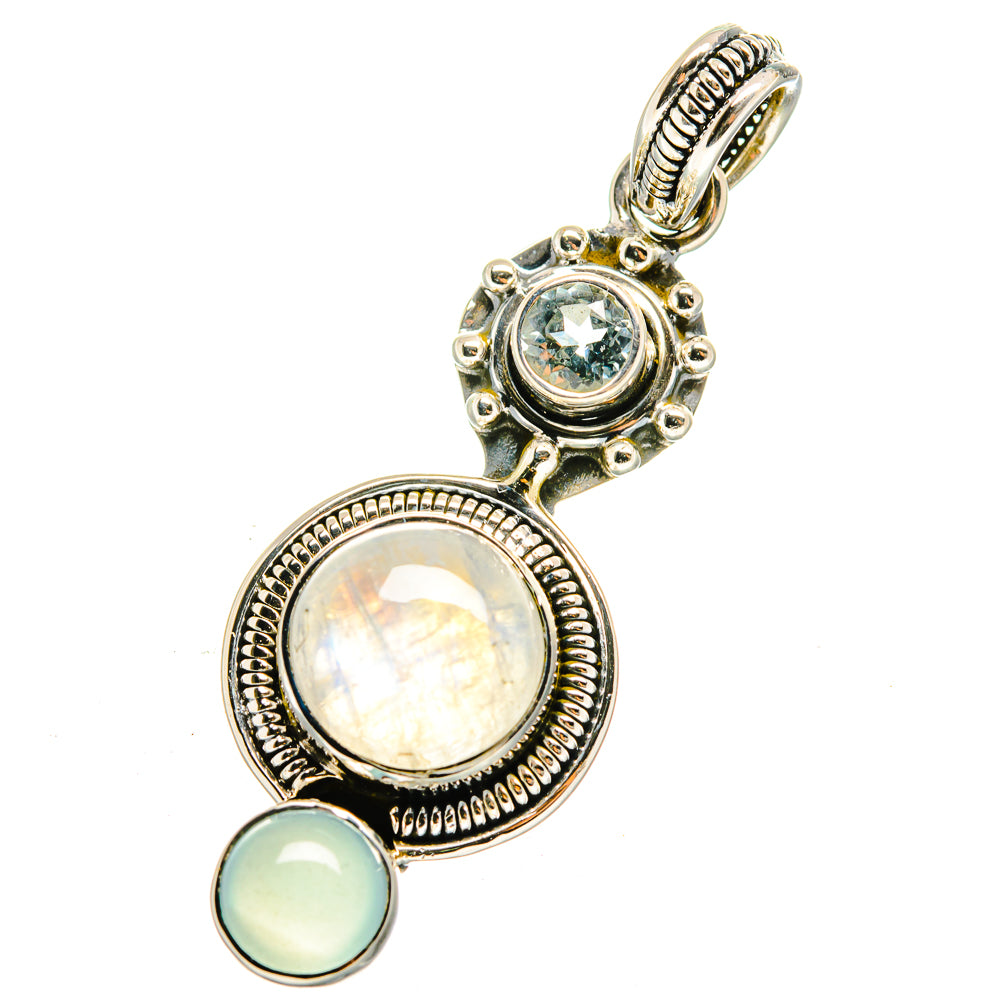 Rainbow Moonstone Pendants handcrafted by Ana Silver Co - PD12453