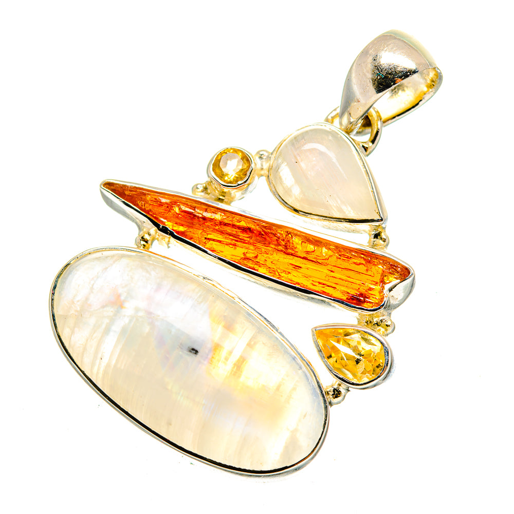 Rainbow Moonstone Pendants handcrafted by Ana Silver Co - PD12459