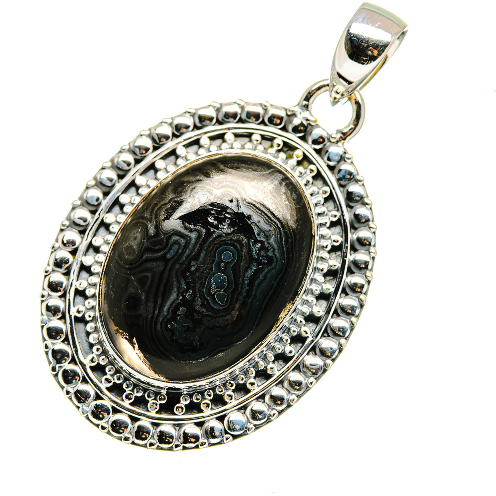Psilomelane Pendants handcrafted by Ana Silver Co - PD12470