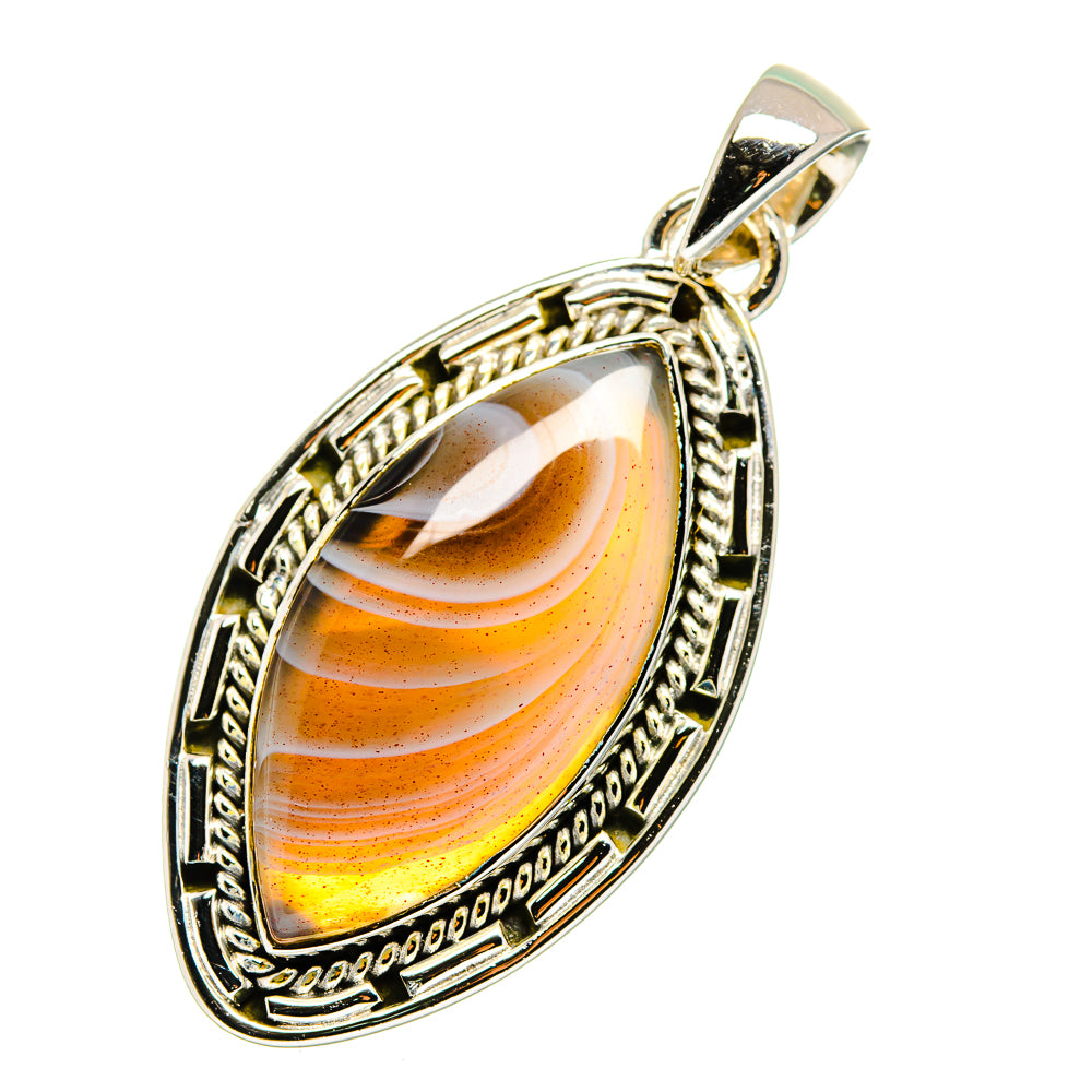 Botswana Agate Pendants handcrafted by Ana Silver Co - PD12486