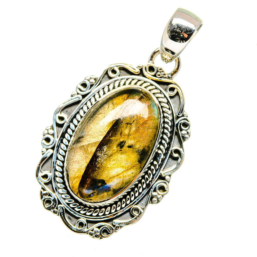 Labradorite Pendants handcrafted by Ana Silver Co - PD12497
