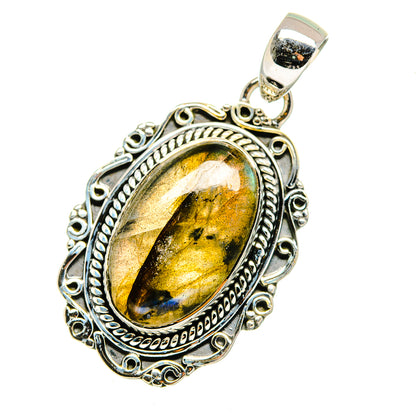 Labradorite Pendants handcrafted by Ana Silver Co - PD12497