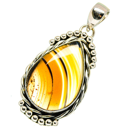 Botswana Agate Pendants handcrafted by Ana Silver Co - PD12515