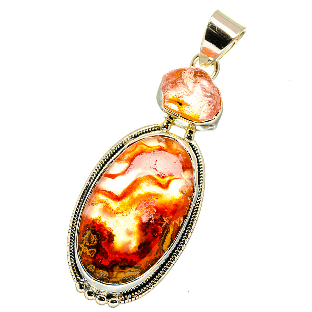 Crazy Lace Agate Pendants handcrafted by Ana Silver Co - PD12533