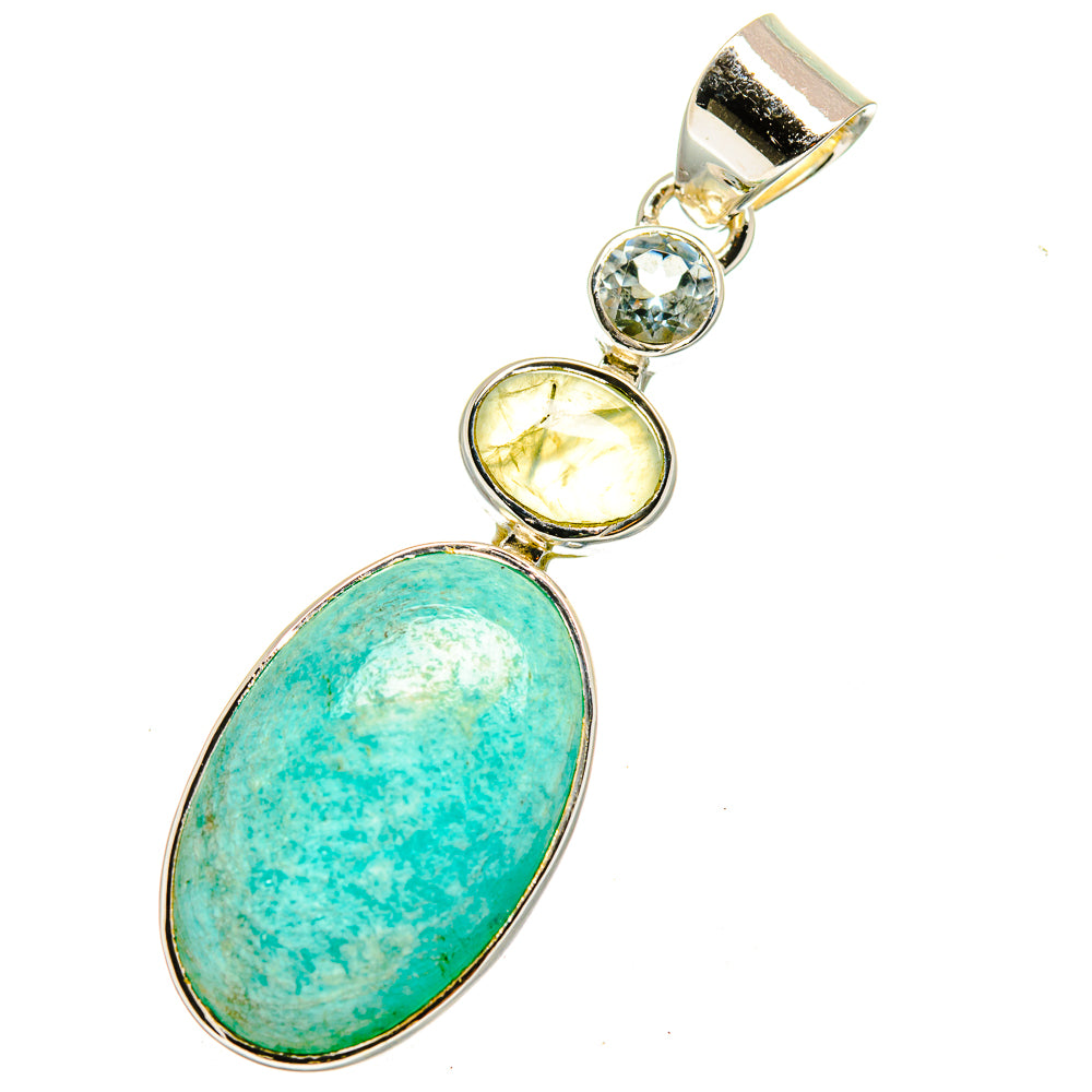 Amazonite Pendants handcrafted by Ana Silver Co - PD12541