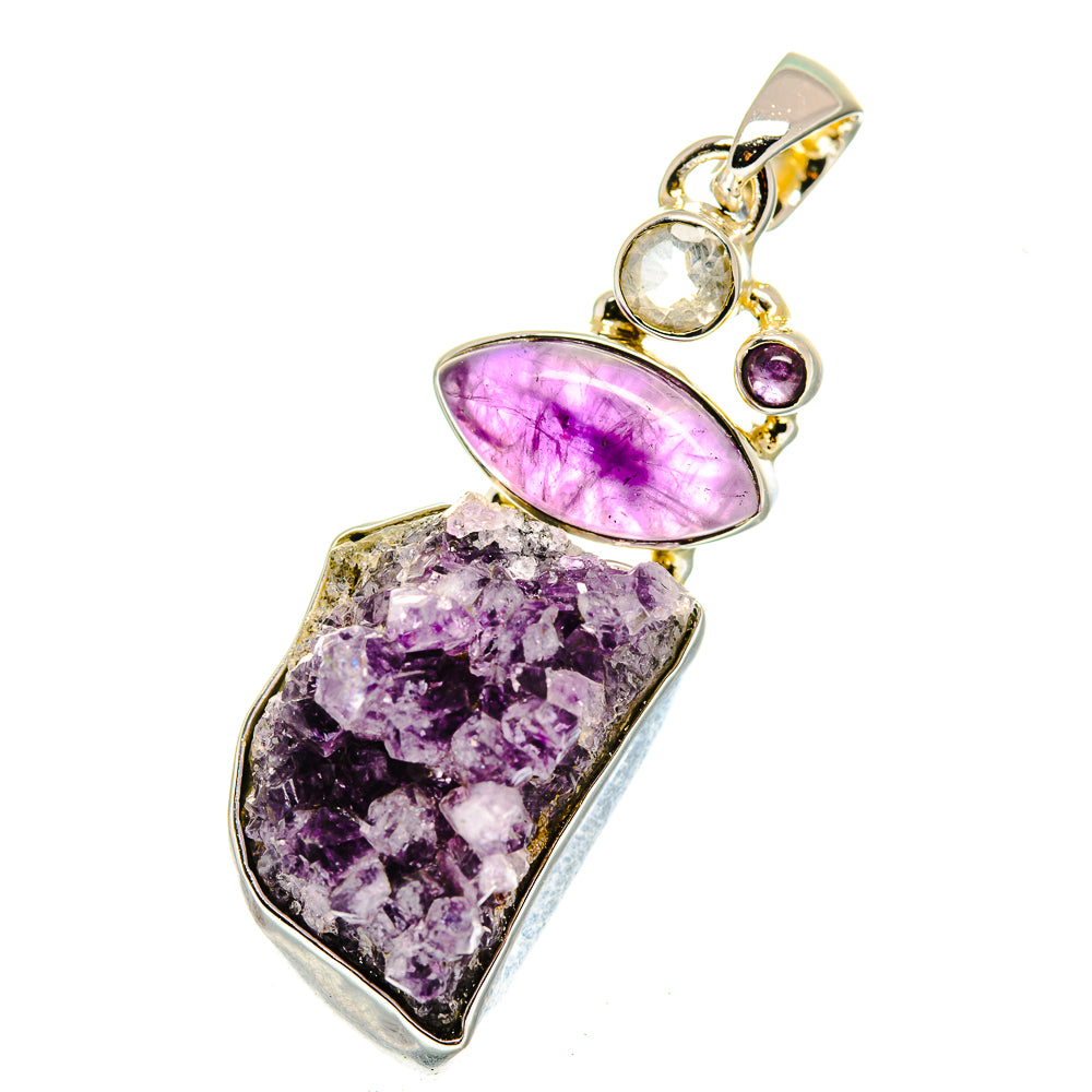 Amethyst Crystal Pendants handcrafted by Ana Silver Co - PD12550