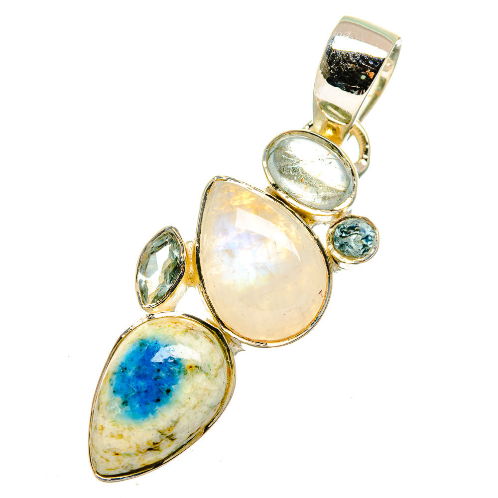 K2 Blue Azurite Pendants handcrafted by Ana Silver Co - PD12553