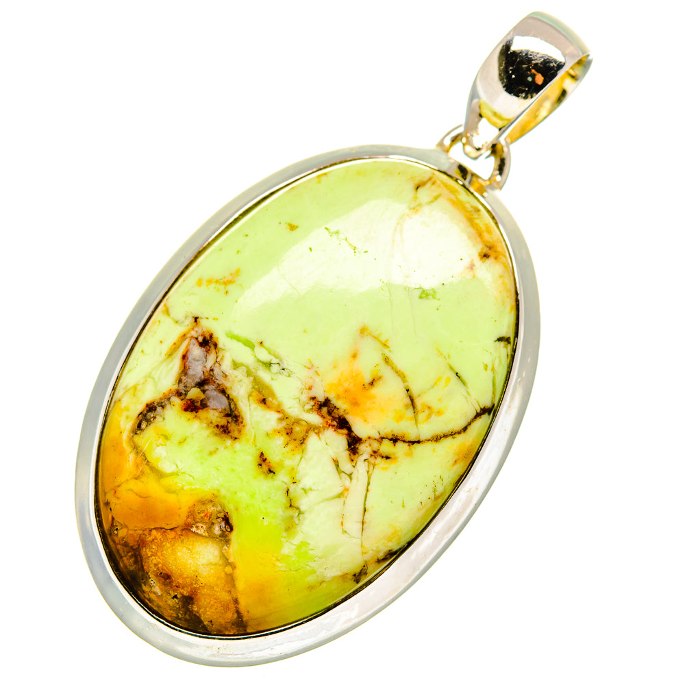 Lemon Chrysoprase Pendants handcrafted by Ana Silver Co - PD12558