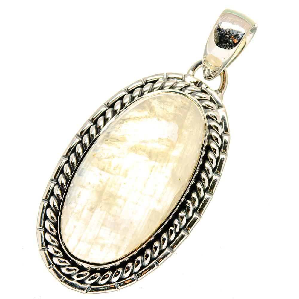 Rainbow Moonstone Pendants handcrafted by Ana Silver Co - PD12559
