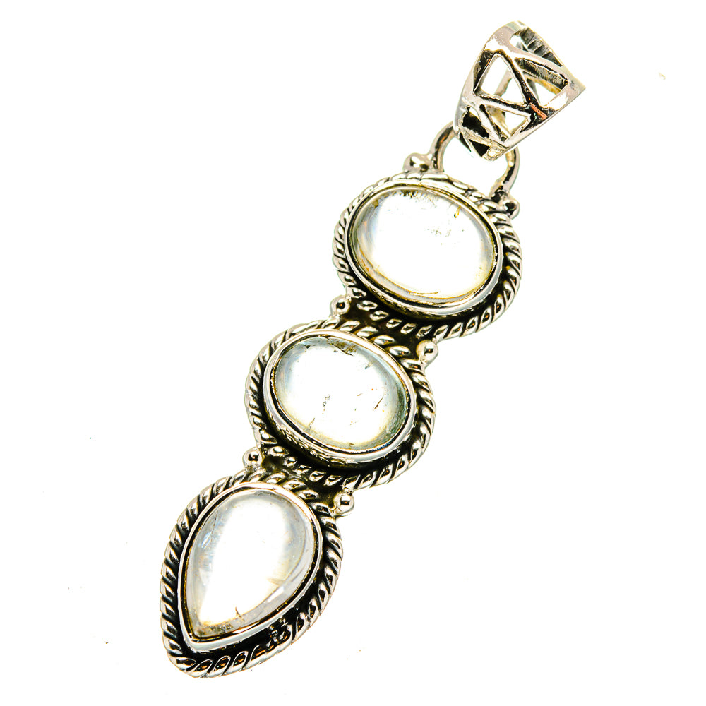 Rainbow Moonstone Pendants handcrafted by Ana Silver Co - PD12576