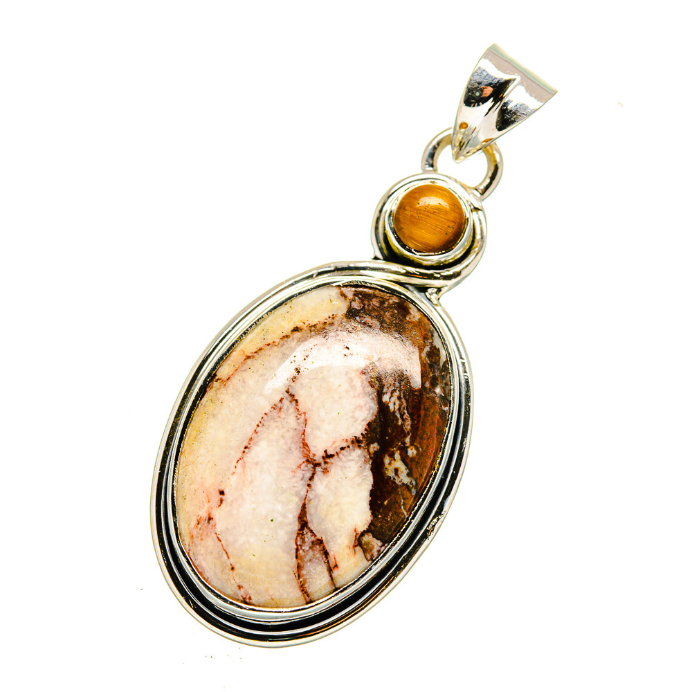 Peanut Wood Jasper Pendants handcrafted by Ana Silver Co - PD12581