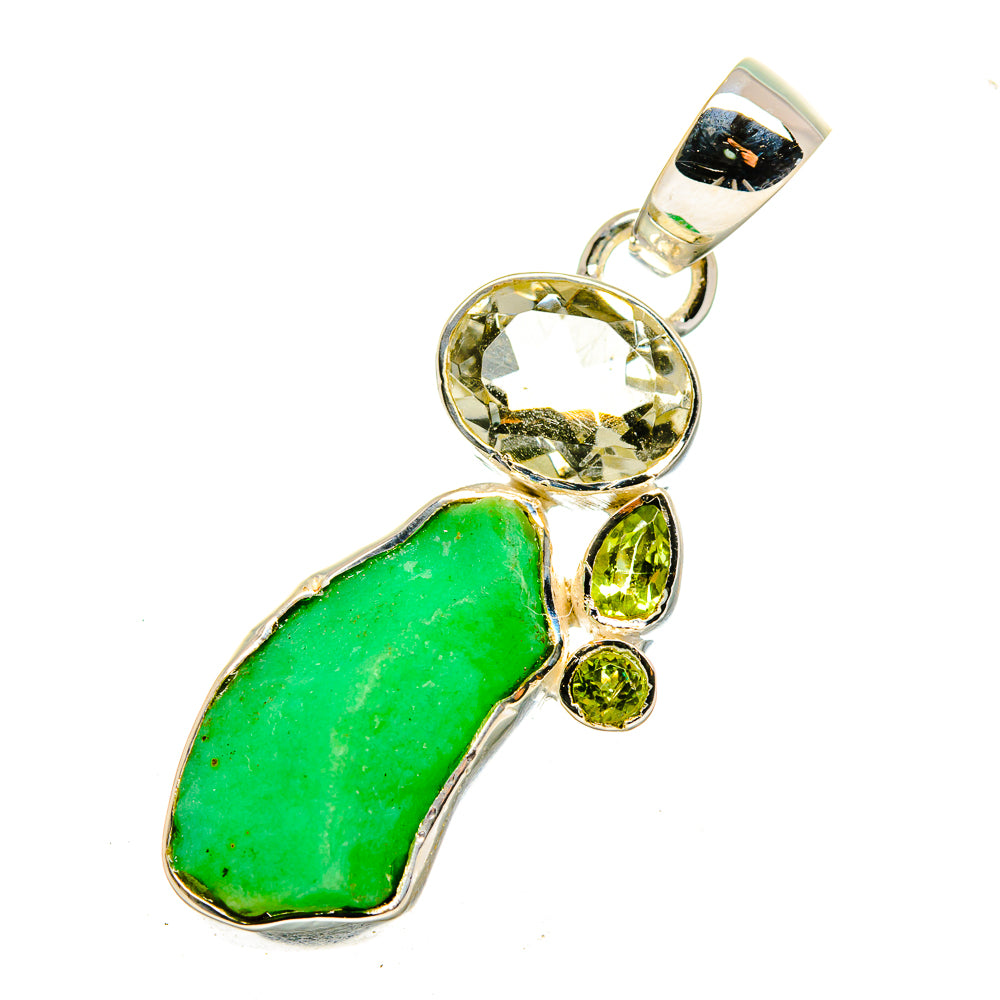 Chrysoprase Pendants handcrafted by Ana Silver Co - PD12583