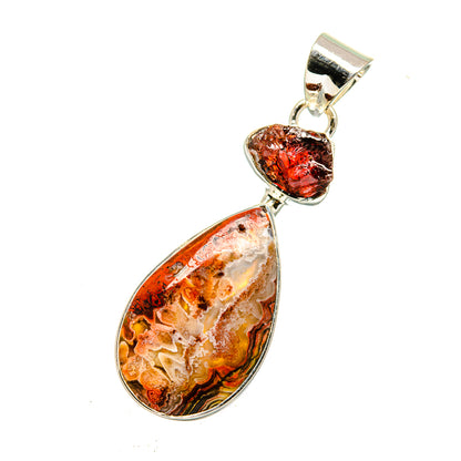 Crazy Lace Agate Pendants handcrafted by Ana Silver Co - PD12595
