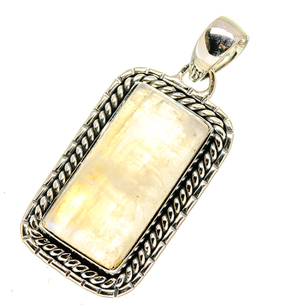 Rainbow Moonstone Pendants handcrafted by Ana Silver Co - PD12597