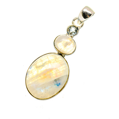 Rainbow Moonstone Pendants handcrafted by Ana Silver Co - PD12610