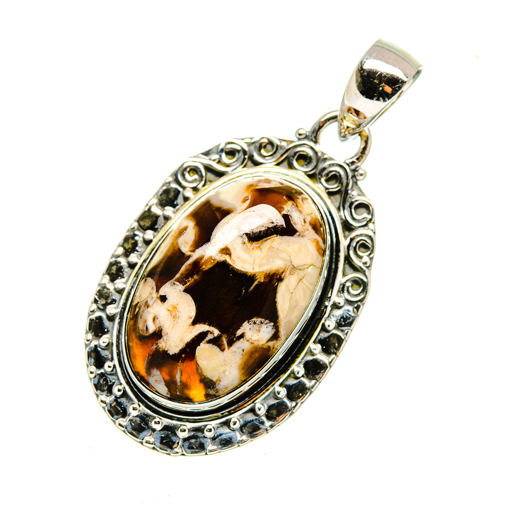 Peanut Wood Jasper Pendants handcrafted by Ana Silver Co - PD12616