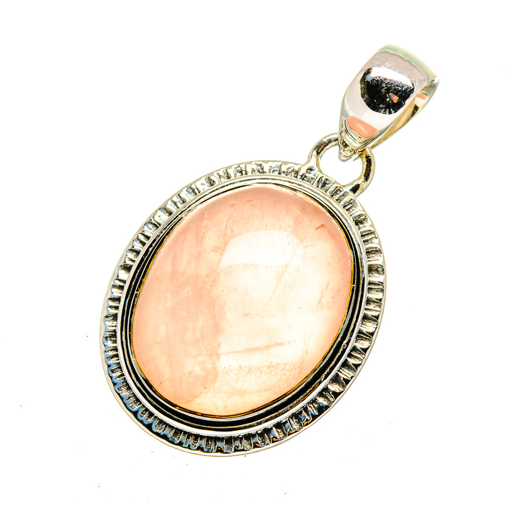 Rose Quartz Pendants handcrafted by Ana Silver Co - PD12621
