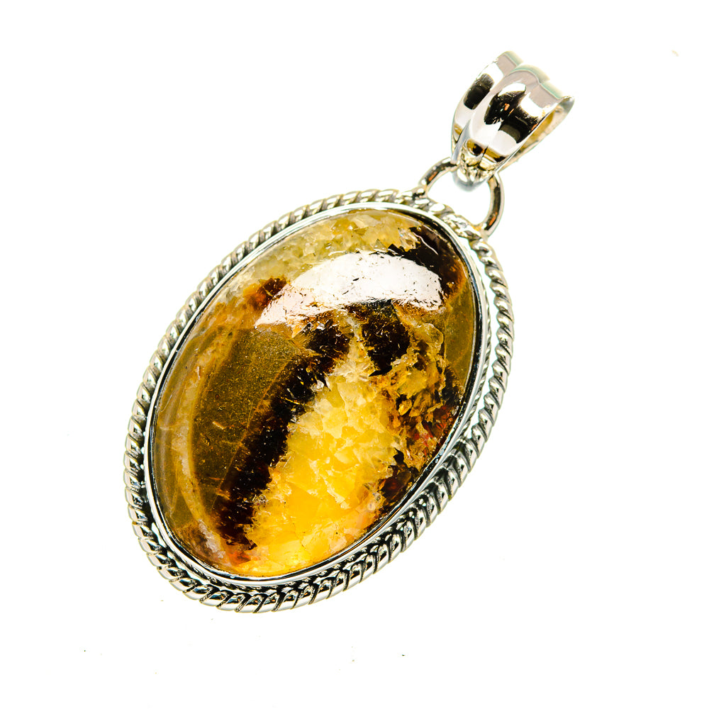Septarian Nodule Pendants handcrafted by Ana Silver Co - PD12624