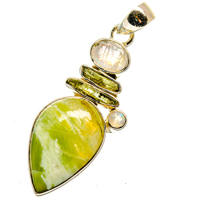 African Green Opal Pendants handcrafted by Ana Silver Co - PD12636