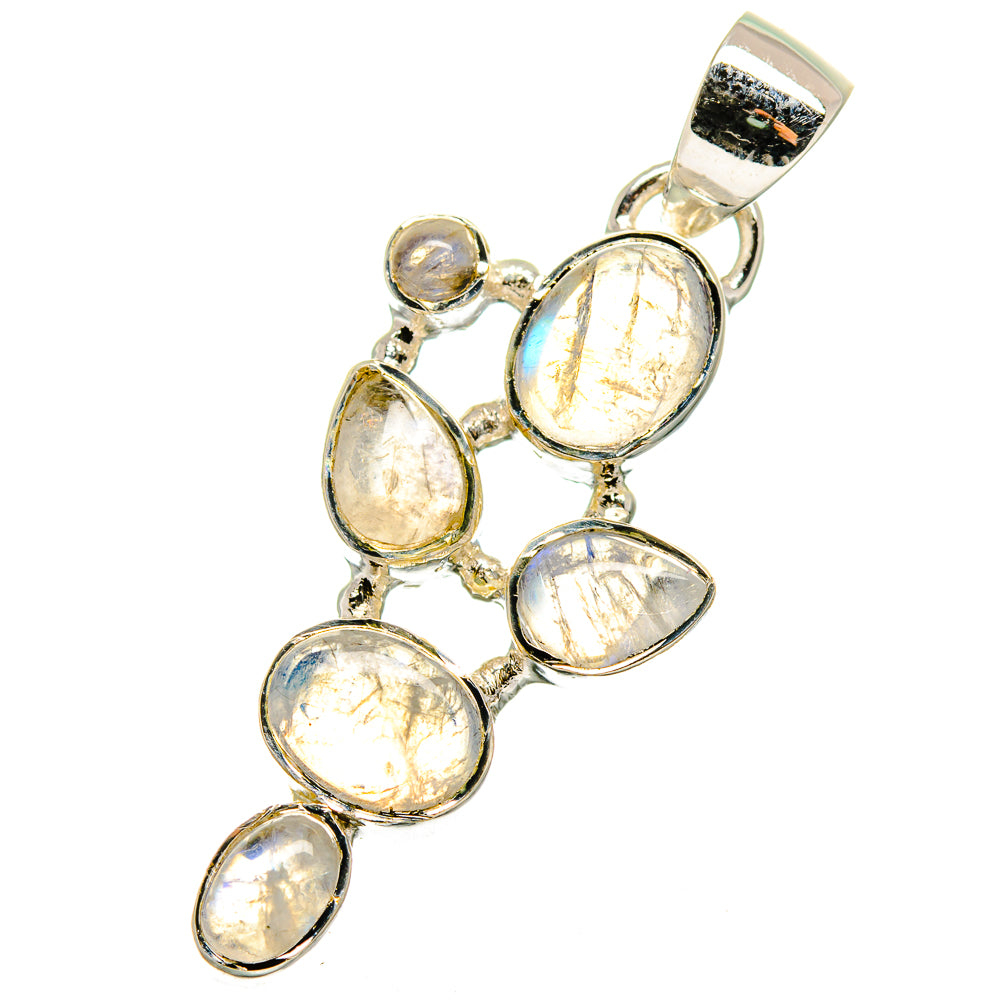 Rainbow Moonstone Pendants handcrafted by Ana Silver Co - PD12645