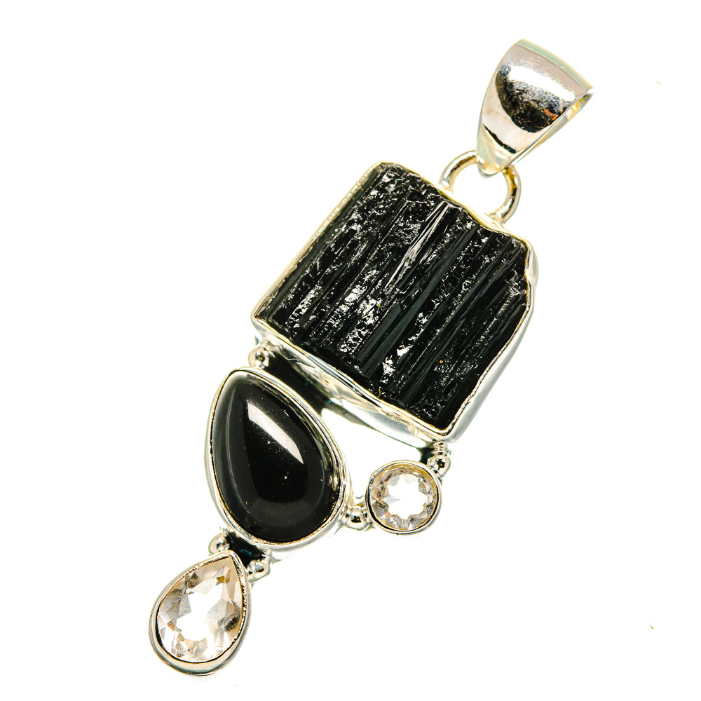 Black Tourmaline Pendants handcrafted by Ana Silver Co - PD12647
