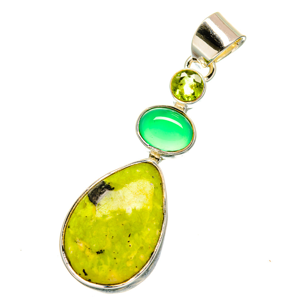 African Green Opal Pendants handcrafted by Ana Silver Co - PD12656