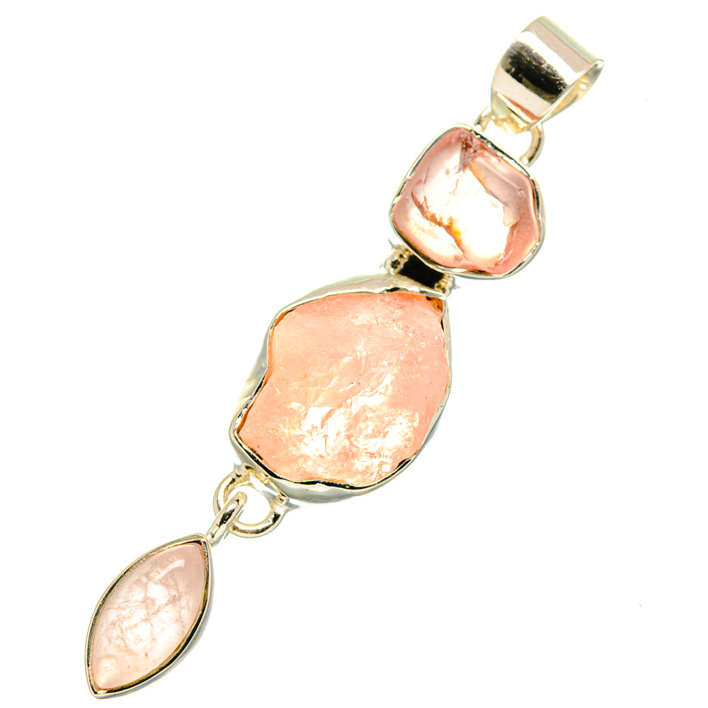 Rose Quartz Pendants handcrafted by Ana Silver Co - PD12658