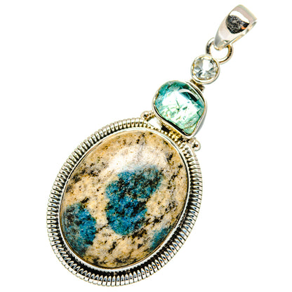 K2 Blue Azurite Pendants handcrafted by Ana Silver Co - PD12668