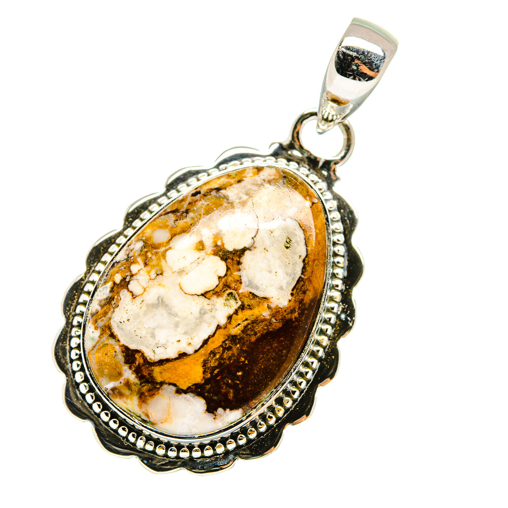 Peanut Wood Jasper Pendants handcrafted by Ana Silver Co - PD12669 - Photo 2