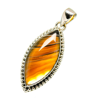 Botswana Agate Pendants handcrafted by Ana Silver Co - PD12677 - Photo 2