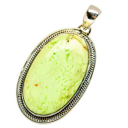 Lemon Chrysoprase Pendants handcrafted by Ana Silver Co - PD12681