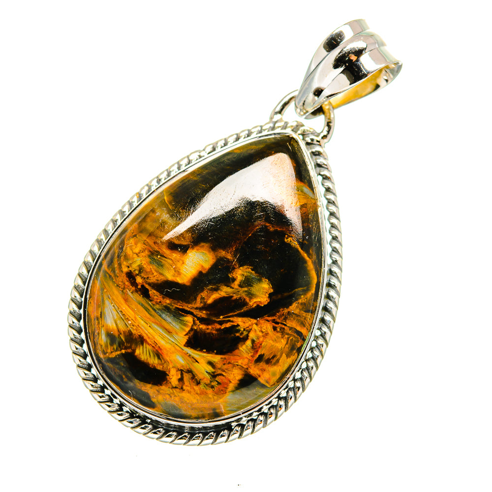 Golden Pietersite Pendants handcrafted by Ana Silver Co - PD12687