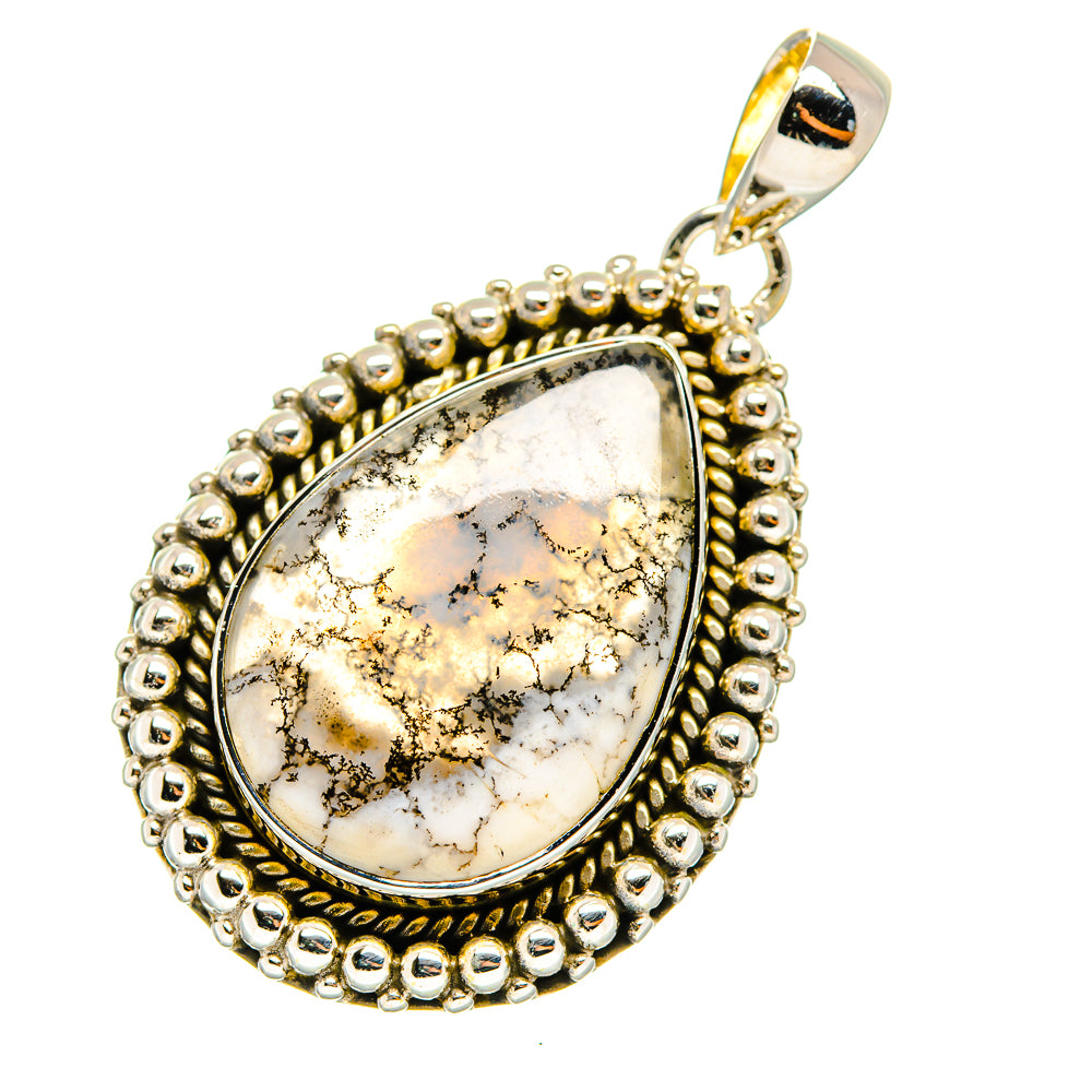Dendritic Opal Pendants handcrafted by Ana Silver Co - PD12690