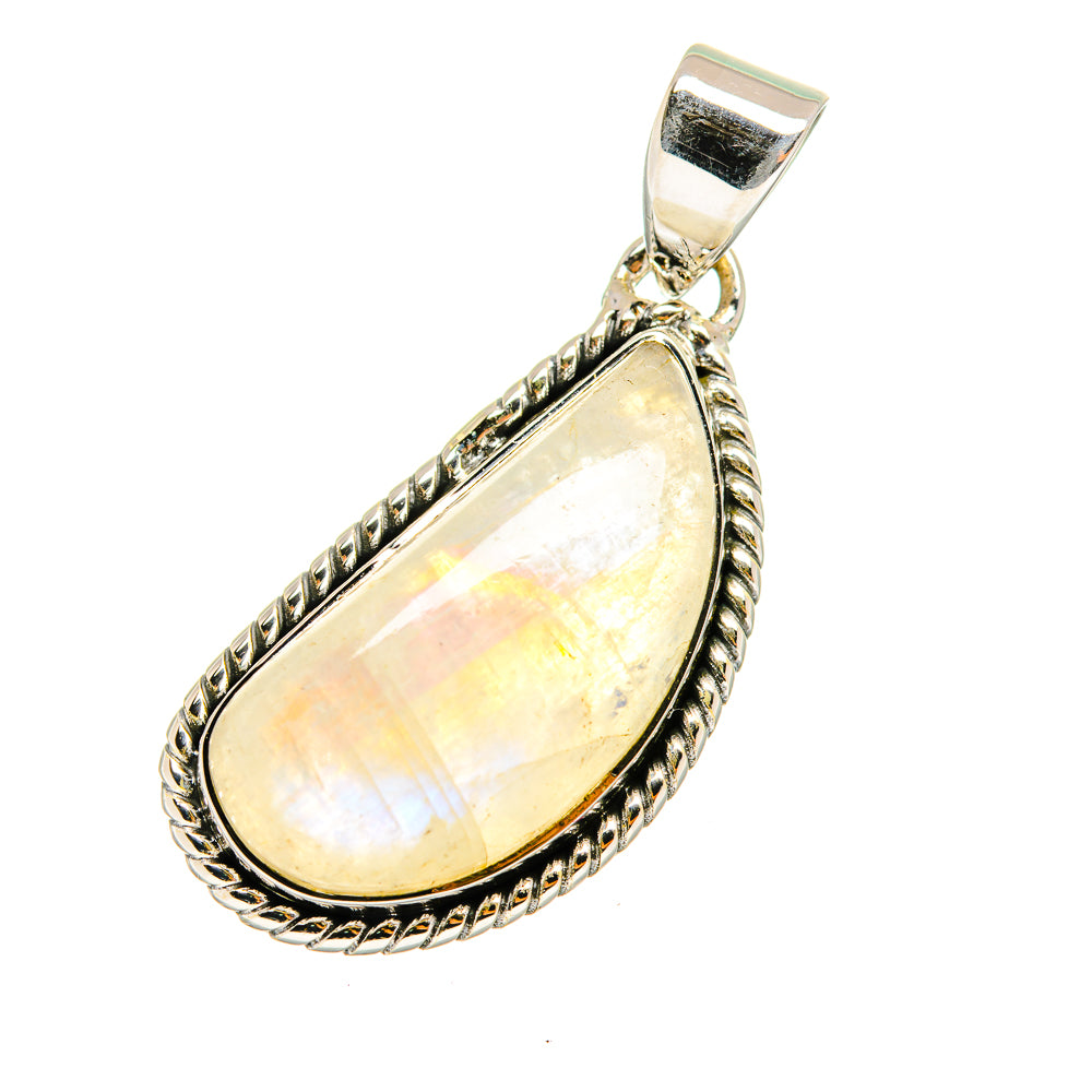 Rainbow Moonstone Pendants handcrafted by Ana Silver Co - PD12692
